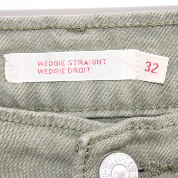 Levi's Olive Green Straight Leg Jeans - Picture 2 of 3